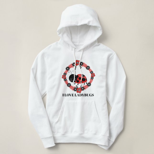 Sudadera Amo a las mujeres de ladybugs hoodie (Diseño del anverso)