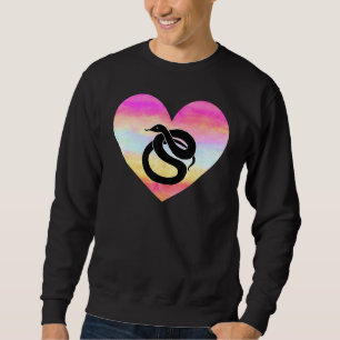 Sudadera Amo A Las Serpientes Corazón Serpiente Colorido Su