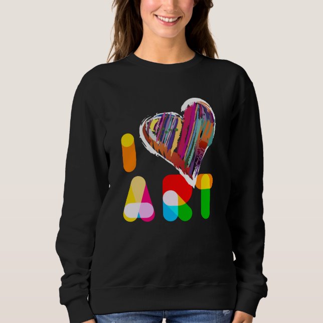 Sudadera Amo a los artistas de arte arte creativo (Anverso)