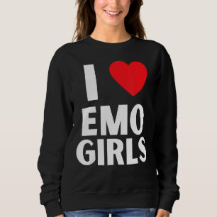 Sudadera Amo A Los Chicas De Emo Que Corazón A Los Chicas D