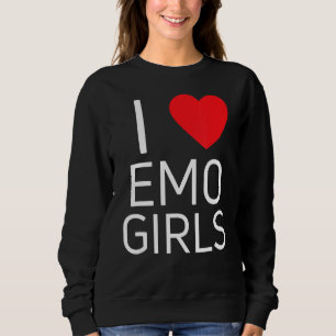 Sudadera Amo A Los Chicas De Emo Que Corazón A Los Chicas D