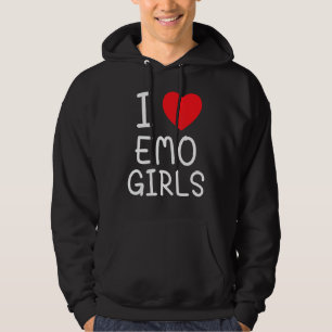 Sudadera Amo A Los Chicas De Emo Que Corazón Chicas De Emo 