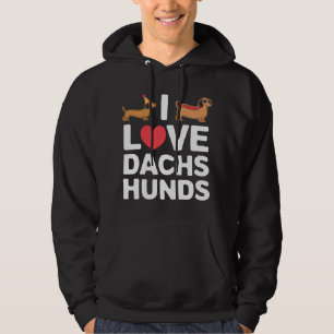 Sudadera Amo a los Dachshunds Ilustración divertida con est