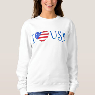 Sudadera Amo a los Estados Unidos Patriótico Julio 4000 Ban