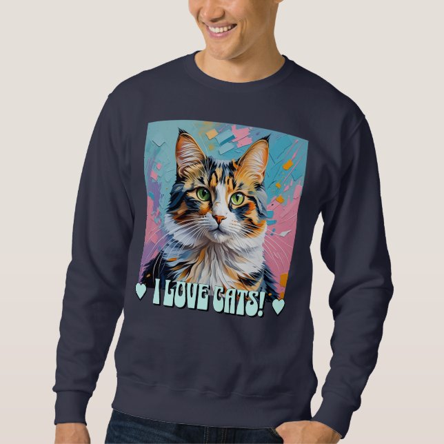 Sudadera ¡Amo a los Gatos! (Anverso)