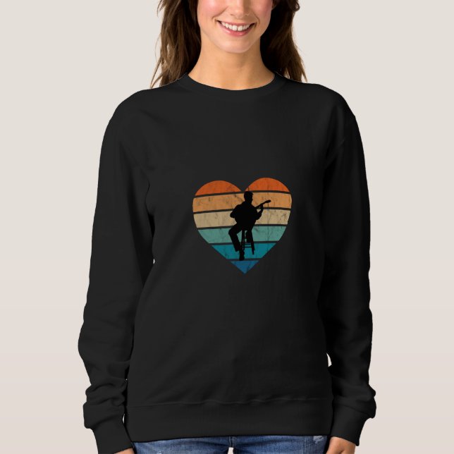 Sudadera Amo A Los Guitaristas Con Guitarra Acústica (Anverso)