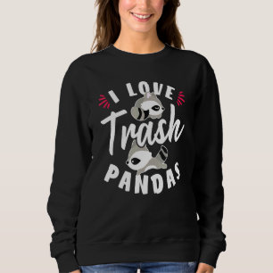 Sudadera Amo a los mapaches de basura