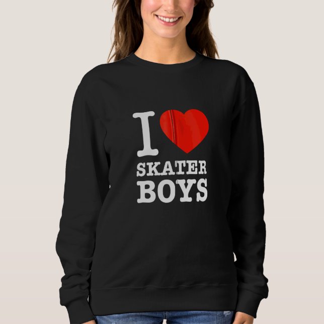Sudadera Amo a los niños del Skater Chicas del Red Heart (Anverso)