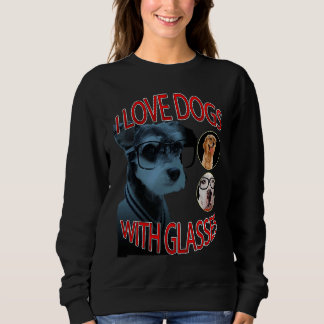 Sudadera Amo a los perros con gafas