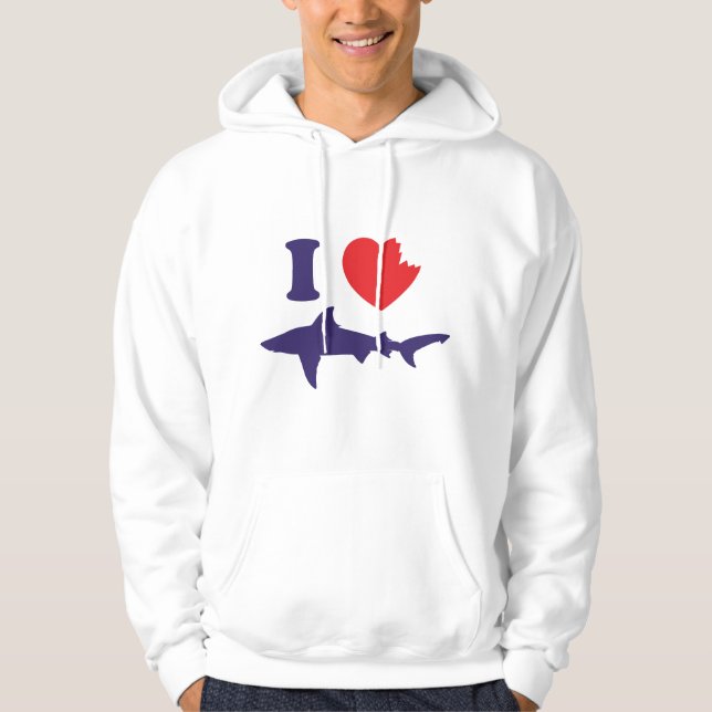 Sudadera Amo a los tiburones (Anverso)