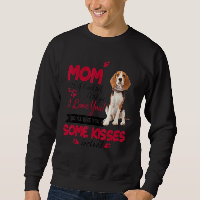 Sudadera Amo A Mamá Beagles Perro Mamá Perro Día Madre Perr (Anverso)