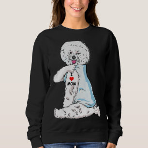 Sudadera Amo a Mamá Tattoo Bichon Frise Mom Dog Women