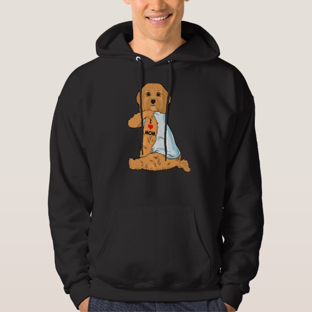 Sudadera Amo a Mamá Tattoo Cavoodle Mamá Perro Mujeres (Anverso)