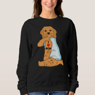 Sudadera Amo a Mamá Tattoo Cavoodle Mamá Perro Mujeres