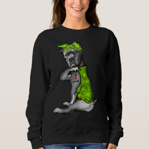 Sudadera Amo A Mamá Tattoo Funny Perro Pitbull St Patricks