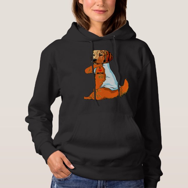 Sudadera Amo a mamá Tattoo Hovawart Mamá Perro Día 1 de la  (Anverso)