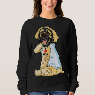 Sudadera Amo a Mamá Tattoo Leonberger Mamá Perro Mujeres