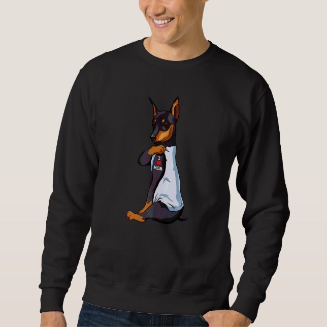 Sudadera Amo A Mamá Tattoo Manchester Terrier Mamá Perro Mu (Anverso)