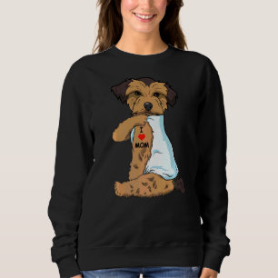 Sudadera Amo a Mamá Tattoo Morkie Perro Mujeres