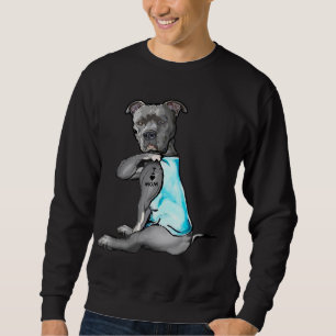 Sudadera Amo a Mamá Tattoo Pitbull Perro Perro Perro Perezo