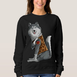 Sudadera Amo a mamá Tattoo Siberian Husky Madre Día de Madr