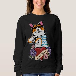 Sudadera Amo a Mamá Tattoo Yo Wellness Corgi Mamá