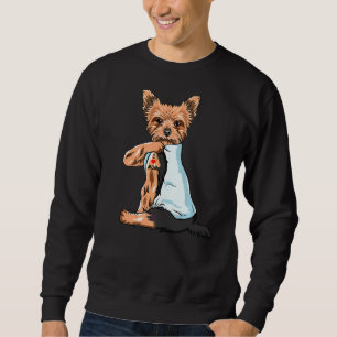 Sudadera Amo a Mamá Tattoo Yorkshire Terrier Mom Dog Women