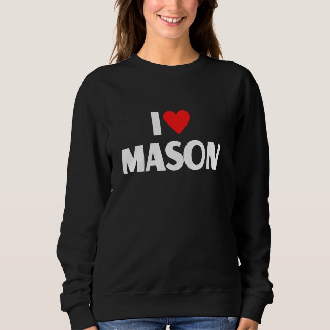 Sudadera Amo a Mason I Heart Mason (Anverso)