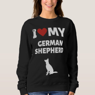 Sudadera Amo a mi adorable perro pastor alemán Gráfico
