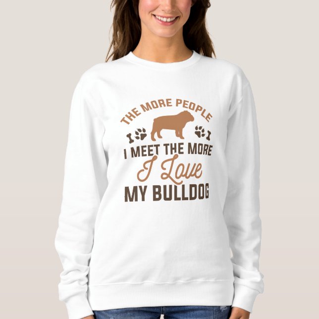 Sudadera Amo a mi Bulldog (Anverso)