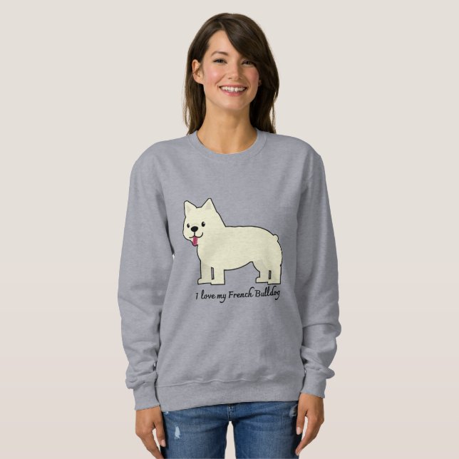 Sudadera Amo a mi Bulldog Francés (Anverso completo)