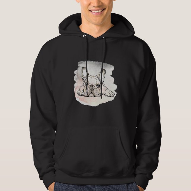 Sudadera Amo a mi Bulldog francés dulce mamá de perro (Anverso)