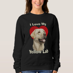 Sudadera Amo a mi cachorro Labrador Retriever amarillo Lab
