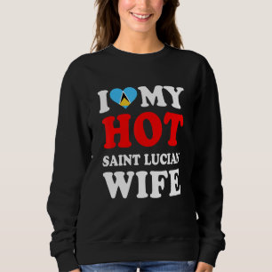 Sudadera Amo a mi caliente esposa de Santa Lucía, regalo di