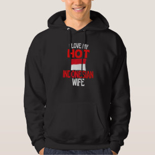 Sudadera Amo a mi caliente esposa indonesia Relaciones Ind