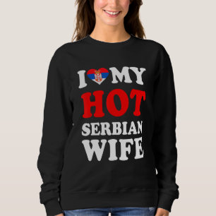 Sudadera Amo a mi caliente esposa serbia regalo divertido m