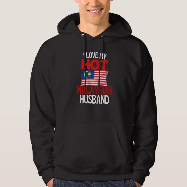 Sudadera Amo a mi caliente esposo malasio Relación de Malas (Anverso)
