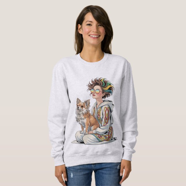 Sudadera  amo a mi chihuahua  (Anverso completo)