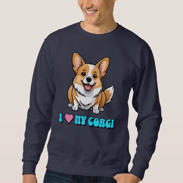 Sudadera Amo a mi Corgi (Anverso)