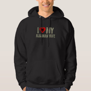 Sudadera Amo a mi esposa albanesa bandera de Albania divert