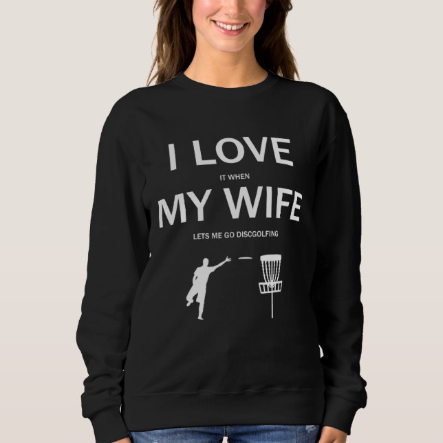 Sudadera Amo a Mi Esposa Discgolf Evolution Frisbee (Anverso)