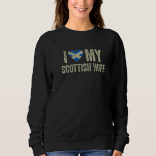 Sudadera Amo a mi esposa escocesa bandera de Escocia divert