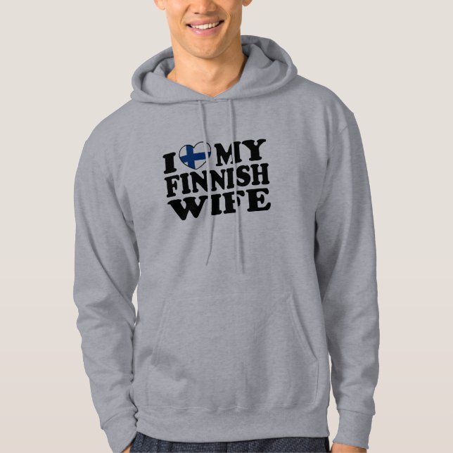 Sudadera Amo a mi esposa finlandesa (Anverso)
