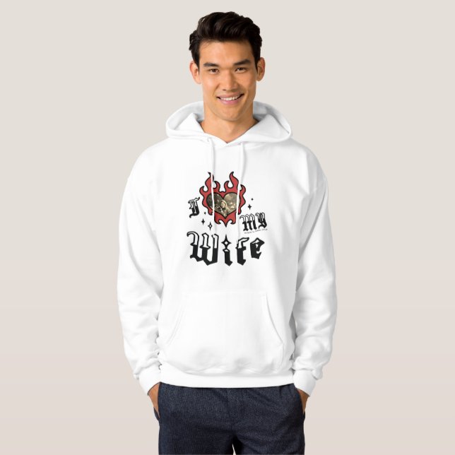 Sudadera Amo a mi esposa - Rojo - DingusDesign  (Anverso completo)