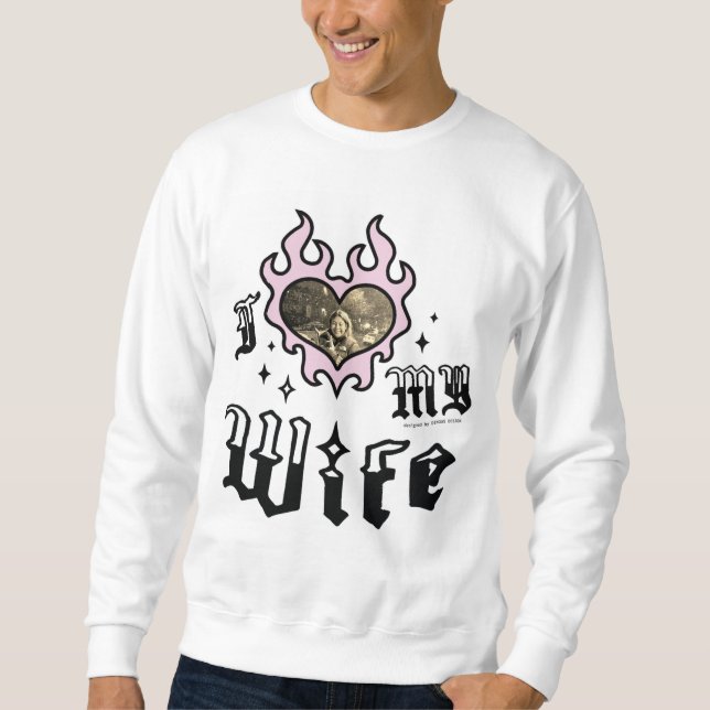 Sudadera Amo a mi esposa - Rosa - DingusDesign  (Anverso)