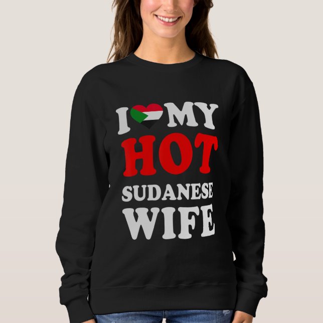 Sudadera Amo a mi esposa sudanesa caliente (Anverso)