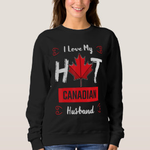Sudadera Amo a mi esposo caliente, maple Leaf canadiense F