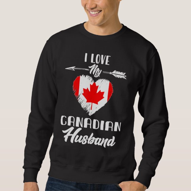 Sudadera Amo a mi esposo canadiense Canadá (Anverso)