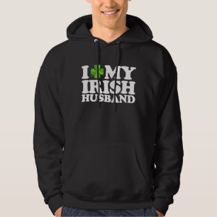 Sudadera Amo a mi esposo irlandés pareja día de San Patrici