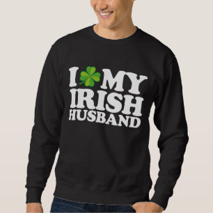 Sudadera Amo a mi esposo irlandés pareja día de San Patrici